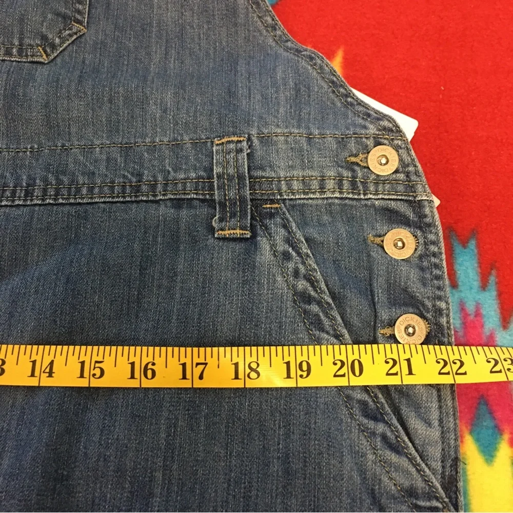 NWT Dickies Bib Denim Overalls Womens Relaxed Fit Straight Leg  Sz L  FB206MSB - Picture 12 of 16